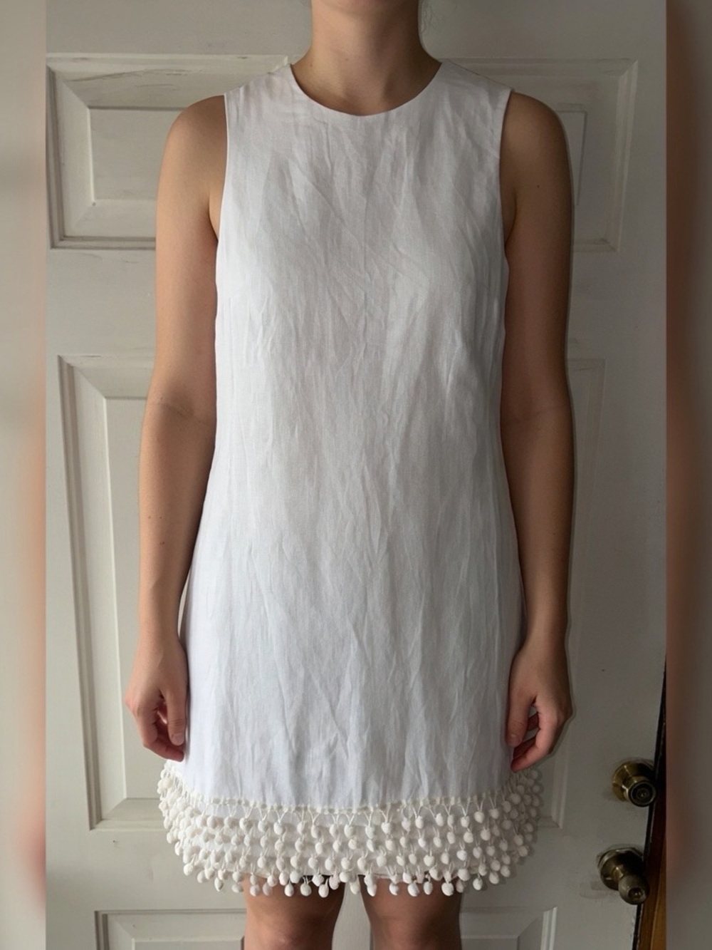 Isaac Mizrahi White Sleeveless Dress